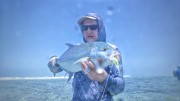 Bluefin trevally fly fishing Maldives